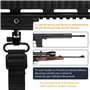 GUGULUZA Kit de Montage pour Sangle de Fusil Carabine, 2.54 cm Rapide Détachez Pivotante et jeu de vis, Sling Swivel Mount Kit