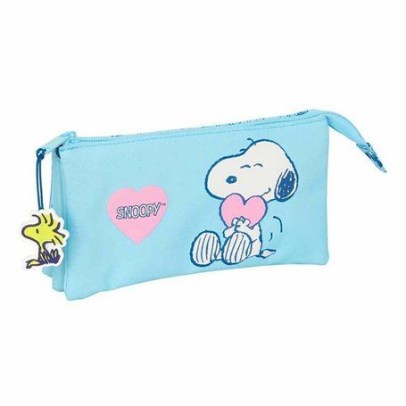 Fourre-tout Snoopy Love Bleu clair 22 x 12 x 3 cm