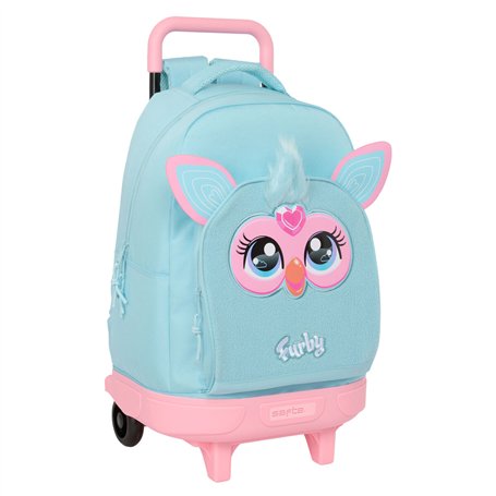 Cartable à roulettes Furby Bleu ciel 33 x 45 x 22 cm