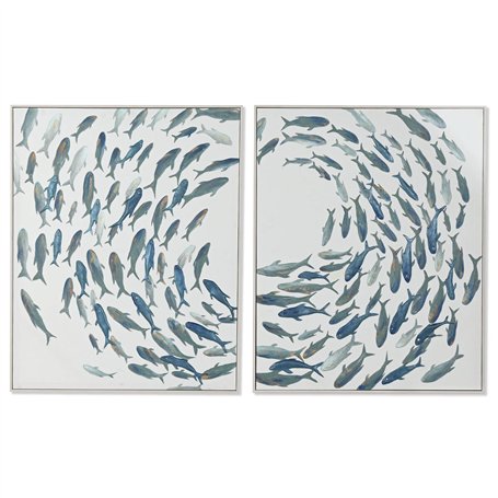 Cadre Home ESPRIT Bleu Crème Spirales 82