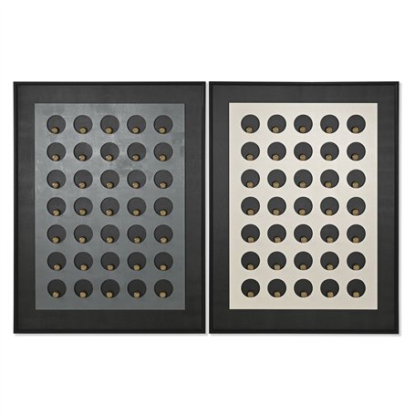 Cadre Home ESPRIT Blanc Noir Doré Moderne 90 x 3