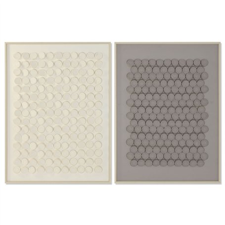 Cadre Home ESPRIT Beige Gris Abstrait Moderne 90 x 3