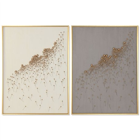 Cadre Home ESPRIT Beige Gris Moderne 90 x 3