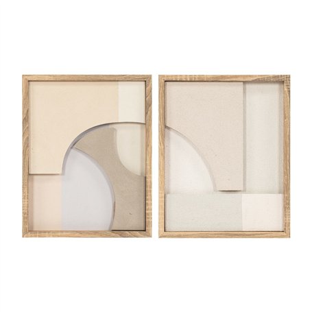 Cadre Home ESPRIT Blanc Beige Naturel Moderne Scandinave 40 x 3