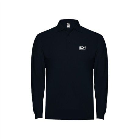 Polo à manches longues homme EDM Noir