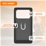 Support Telephone Moto retroviseur Etanche Scooter Coque Compatible avec Les Smartphones jusqu'a 7,5" avec fenetre Arriere Fixat