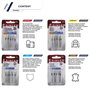Singer Lot de 20 Aiguilles pour Machine à Coudre Stretch universelle Coton Cuir et Jeans 130/705 H-S H-LL H-J 2020 2026 2032 204