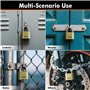 GRIFEMA GA1007, Cadenas Code 4 Chiffres - Cadenas de Sécurité Résistant Aux Intempéries, Cadenas à Combinaison pour Casier, Vali