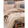 Parure de lit - 1 housse de couette 220 x 240 cm + 2 taies d'oreiller 60 x 60 cm - 100% coton ranforcé - Beige