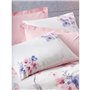 Parure de lit - 1 housse de couette 220 x 240 cm + 2 taies d'oreiller 60 x 60 cm - 100% coton ranforcé - Rose