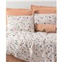 Parure de lit - 1 housse de couette 220 x 240 cm + 2 taies d'oreiller 60 x 60 cm - 100% coton ranforcé - Caramel