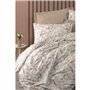Parure de lit - 1 housse de couette 220 x 240 cm + 2 taies d'oreiller 60 x 60 cm - 100% coton ranforcé - Beige