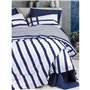 Parure de lit - 1 housse de couette 220 x 240 cm + 2 taies d'oreiller 60 x 60 cm - 100% coton ranforcé - Bleu