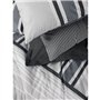 Parure de lit - 1 housse de couette 220 x 240 cm + 2 taies d'oreiller 60 x 60 cm - 100% coton ranforcé - Anthracite