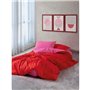 Parure de lit - 1 housse de couette 220 x 240 cm + 2 taies d'oreiller 60 x 60 cm - 100% coton ranforcé - Rouge