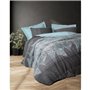 Parure de lit - 1 housse de couette 220 x 240 cm + 2 taies d'oreiller 60 x 60 cm - 100% coton ranforcé - Anthracite
