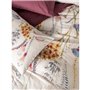 Parure de lit - 1 housse de couette 220 x 240 cm + 2 taies d'oreiller 60 x 60 cm - 100% coton ranforcé - Rouge