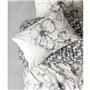 Parure de lit - 1 housse de couette 220 x 240 cm + 2 taies d'oreiller 60 x 60 cm - 100% coton ranforcé - Anthracite