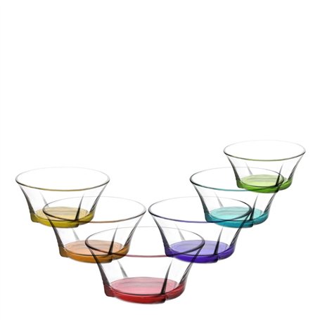 Gurallar Artcraft Lot de 6 Bols à Dessert en Verre Multicolore 310 CC