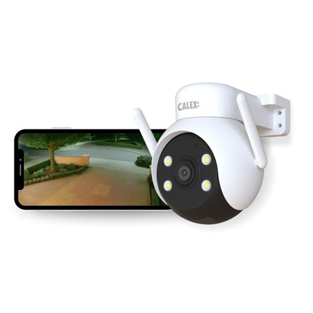 CALEX Caméra de Surveillance Extérieure Wi-FI 2K – Caméra PTZ avec Rotation à 360°