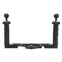 Stabilisateur de caméra sous-Marine, Plateau en Aluminium avec stabilisateur de poignées à Double poignée pour Accessoire de boî