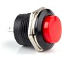 Lot de 10 interrupteurs momentanés à bouton-poussoir momentané - 16 mm - Rouge et noir - 3 A 250 V CA - 2 pôles - Mini interrupt