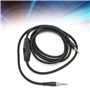 Câble Audio Mâle à Mâle avec Contrôle du Volume Muet en Ligne Casque de Jeu Détachable Fil de Remp