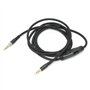 Câble Casque 3,5 Mm Portable, Câble Audio Mâle à Mâle avec Contrôle du Volume Muet en Ligne Casque de Jeu Détachable Fil de Remp