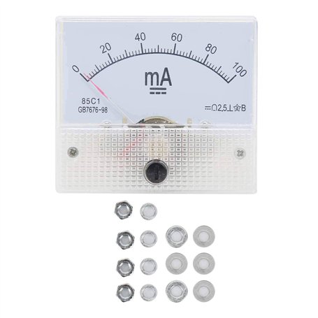 85C1 DC 0~100MA pointeur ampèremètre analogique panneau de courant ampèremètre indicateur de précision instrument de mesure