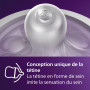 Philips Avent Lot de 2 tétines pour biberon à Réponse Naturelle 0% BPA, Débit 6 liquides épaissis pour Bébé de 6 mois + (modèle