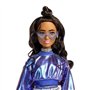Barbie - Poupée Deluxe Style - Haut et jupe bleu métallisé - Brune - Barbie - JFP42