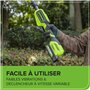 Greenworks Élagueuse sur perche sans fil 24 V 20 cm, longue portée de 2,68 m pour l'élagage des arbres, tronçonneuse électrique