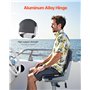 VEVOR Siège de bateau à dossier bas, chaise de bateau de pêche pliable avec coussin en éponge épais et cuir PVC imperméable, cha