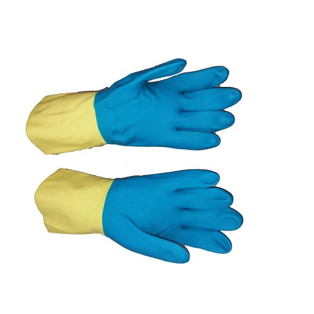 Stronghand Gants en caoutchouc industriels Kenora - Bleu/jaune - Taille 7 - Convient à un usage alimentaire et résistant aux pro