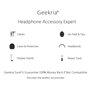 Geekria QuickFit Coussinets de rechange en cuir protéiné pour casque Sony MDR-10RC (Noir)