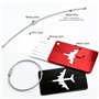 8pcs Etiquettes Bagage en Aluminium - Etiquette Valise Avion avec Cordon Inox - Etiquette Bagage Valise pour Voyage en Avion, Va