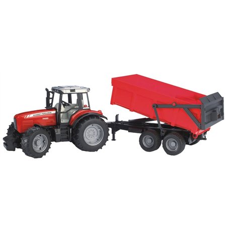 bruder 02045 - Massey Ferguson 7480 avec remorque à benne basculante