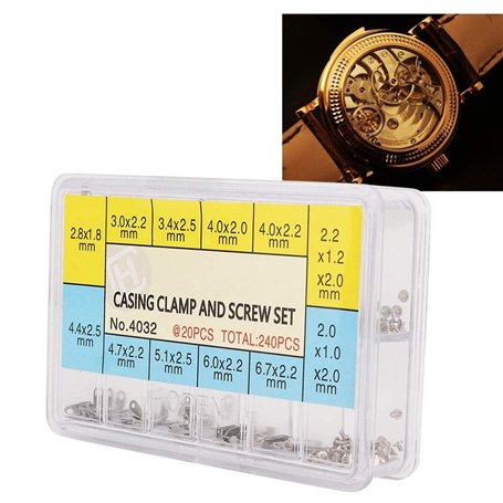 Adaptateur pour fixer le mouvement de la montre Vis de fixation 10 pièces de pièces de montres de différentes tailles Accessoire