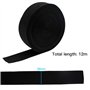 UBERMing Sangle en Nylon 38 mm en Polypropylène Noir 12 m Nylon Heavy Polypro Stretch Sangle pour DIY Sac à Dos Cargo Strapping