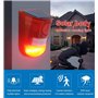 Zeerkeer Lot de 2 Alarmes Stroboscopiques Solaires à LED IP65 - Étanche - Détecteur de Mouvement - Sirène Puissante de 110 DB - 