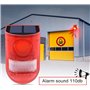 Zeerkeer Lot de 2 Alarmes Stroboscopiques Solaires à LED IP65 - Étanche - Détecteur de Mouvement - Sirène Puissante de 110 DB - 