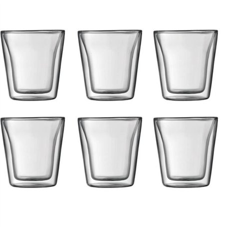 Set 6 verres thermo - BODUM - Canteen - Double paroi - 0.1 l - Transparent