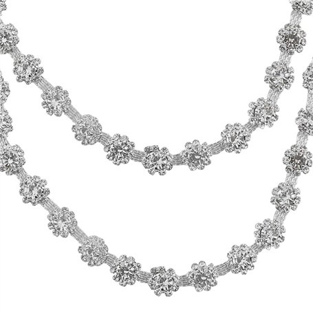 BGTXINGI Chaîne de 10 mm avec strass en forme de fleur pour travaux manuels