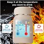 Bouteille isotherme en acier inoxydable pour enfants avec affichage de la température : Nizirioo 320 ml Bouteille d'eau sous vid