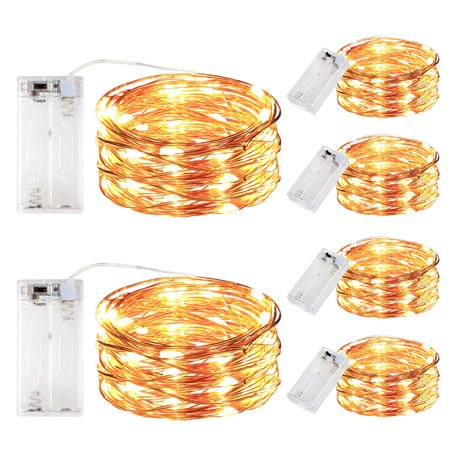 Innotree Lot de 6 guirlandes lumineuses améliorées avec minuteur