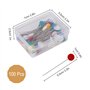 Épingles à Tête de Fleurs, Droites Couture Épingles Couleurs Assorties Patchwork Épingles avec des Cas Transparents pour l'Artis