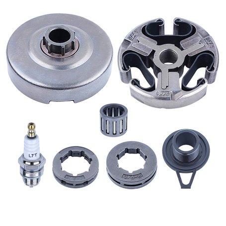 Adefol Embrayage et Jante de pignon Tambour d'embrayage Kit pour Husqvarna 362 365 371 372 XP Pièces de Rechange avec Vis sans F