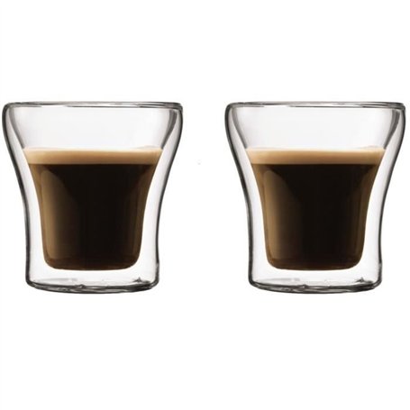 Set 2 verres - BODUM - Assam - Double paroi - 0.1 l - Transparent