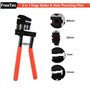 FreeTec pince à sertir et poinçonner, 2 en 1 pince à soyer et de poinçonnage de tôle, 5 mm, pince à poinçonner robuste pour tôle