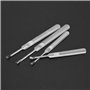 4 pcs Trancheuse en Cuir Outil de Sculpture en Cuir en Acier Inoxydable U/V Type Outil Kit pour Cuir Creuser Bricolage à La Main